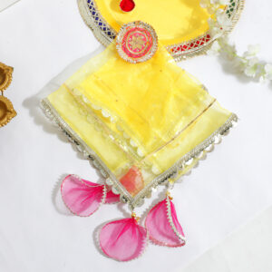 Traditional Yellow and Pink Thali Cover