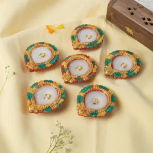 Eco- Decorative Diya Candle Set of 6