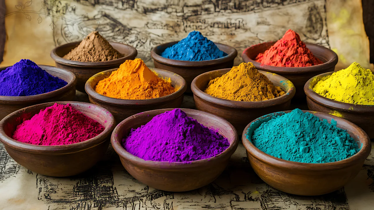 herbal Holi colors for safe skin 