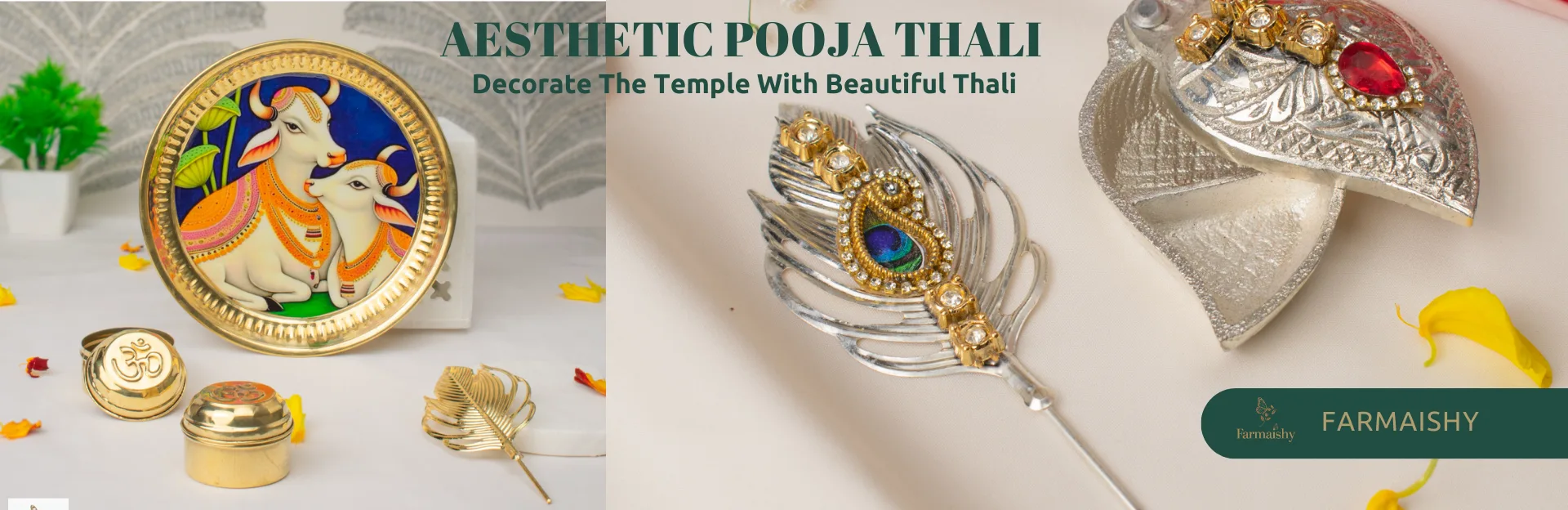 traditional and elegant pooja thali set for pooja and wedding ceremony