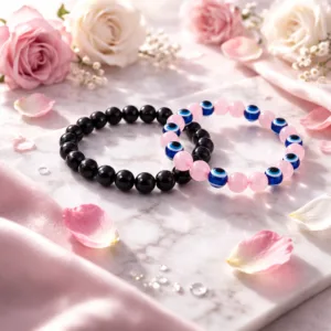 couple-bracelet-combo-black-onyx-rose-quartz-evil-eye