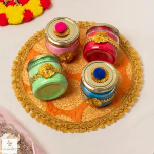 farmaishy-premium-holi-decorative-platter-with-color-jars