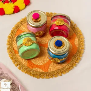 farmaishy-premium-holi-decorative-platter-with-color-jars